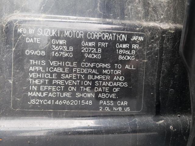 Photo 10 from auction – 2009 SUZUKI SX4 SPORT with VIN JS2YC414696201548