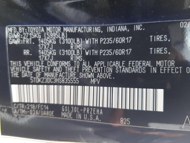 Photo 10 from auction – 2017 TOYOTA SIENNA LE with VIN 5TDKZ3DC3HS835555