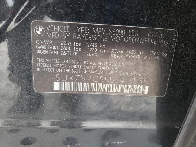 Photo 10 from auction – 2011 BMW X5 XDRIVE3 with VIN 5UXZV4C55BL413538