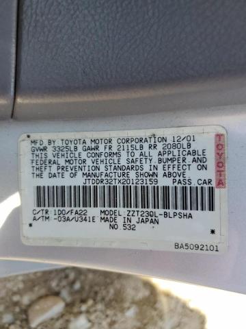 Photo 10 from auction – 2002 TOYOTA CELICA GT with VIN JTDDR32TX20123159