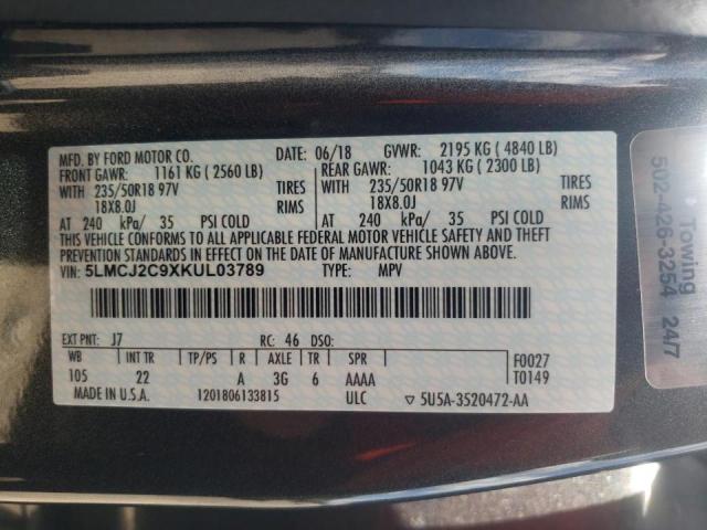 Photo 10 from auction – 2019 LINCOLN MKC SELECT with VIN 5LMCJ2C9XKUL03789
