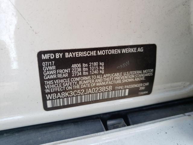 Photo 10 from auction – 2018 BMW 330 XI with VIN WBA8K3C52JA023858