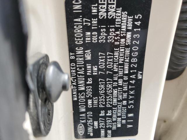 Photo 10 from auction – 2011 KIA SORENTO with VIN 5XYKT4A12BG023145