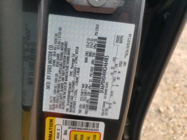 Photo 10 from auction – 2017 FORD FUSION SE with VIN 3FA6P0HD4HR346485