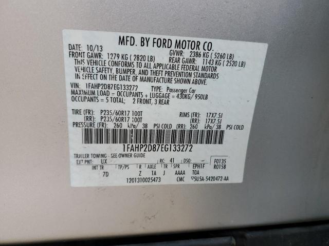 Photo 10 from auction – 2014 FORD TAURUS SE with VIN 1FAHP2D87EG133272