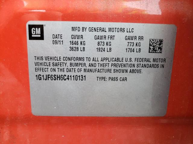 Photo 10 from auction – 2012 CHEVROLET SONIC LTZ with VIN 1G1JF6SH6C4110131