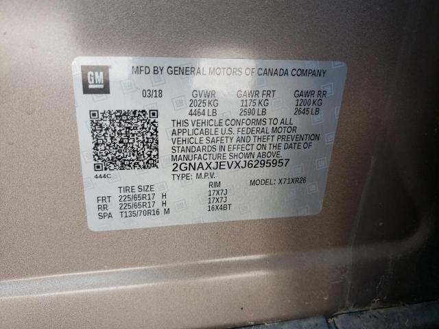 Photo 10 from auction – 2018 CHEVROLET EQUINOX LT with VIN 2GNAXJEVXJ6295957
