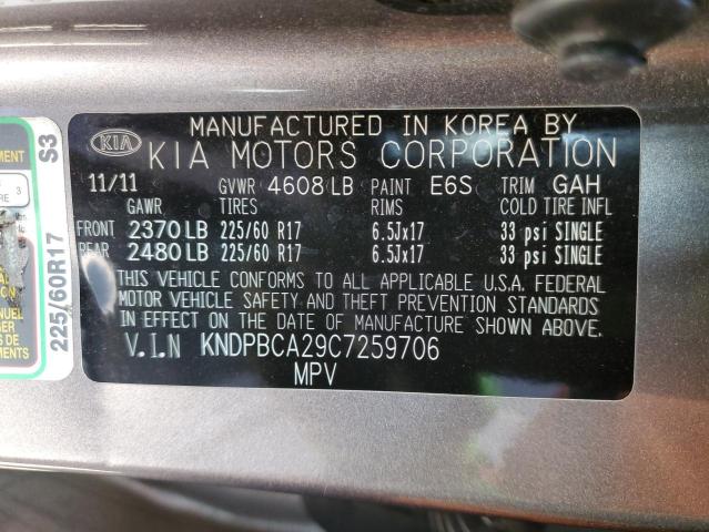 Photo 10 from auction – 2012 KIA SPORTAGE L with VIN KNDPBCA29C7259706