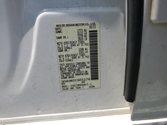 Photo 10 from auction – 2012 NISSAN PATHFINDER with VIN 5N1AR1NB2CC605176
