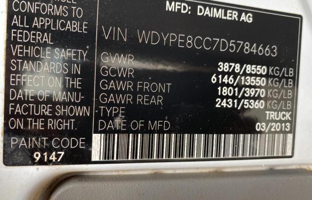 Photo 10 from auction – 2013 FREIGHTLINER SPRINTER 2 with VIN WDYPE8CC7D5784663
