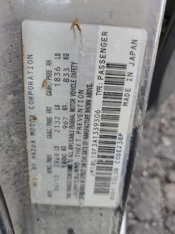 Photo 10 from auction – 2010 MAZDA 3 I with VIN JM1BL1SF3A1339306