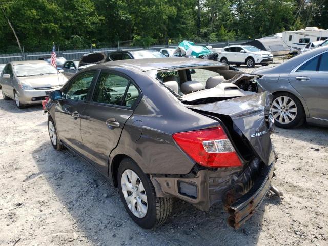 Photo 3 from auction – 2012 HONDA CIVIC LX with VIN 2HGFB2F52CH612043