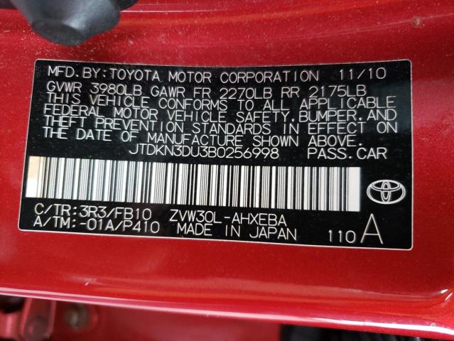 Photo 10 from auction – 2011 TOYOTA PRIUS with VIN JTDKN3DU3B0256998