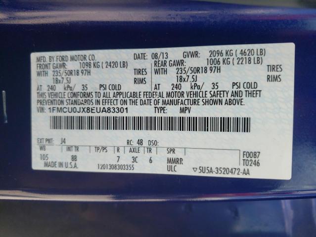 Photo 10 from auction – 2014 FORD ESCAPE TIT with VIN 1FMCU0JX8EUA83301