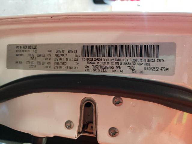 Photo 10 from auction – 2019 RAM 1500 CLASS with VIN 1C6RR7FTXKS667065