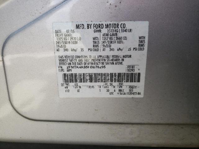 Photo 10 from auction – 2015 FORD EDGE TITAN with VIN 2FMTK4K95FBB76295