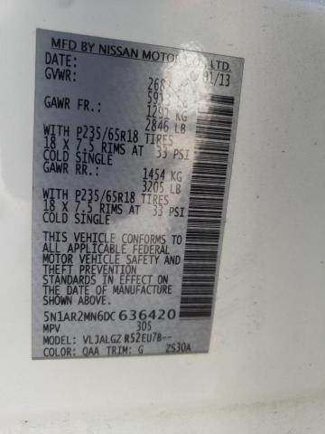 Photo 10 from auction – 2013 NISSAN PATHFINDER with VIN 5N1AR2MN6DC636420