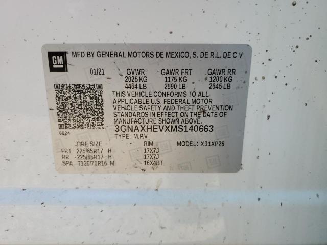 Photo 10 from auction – 2021 CHEVROLET EQUINOX LS with VIN 3GNAXHEVXMS140663