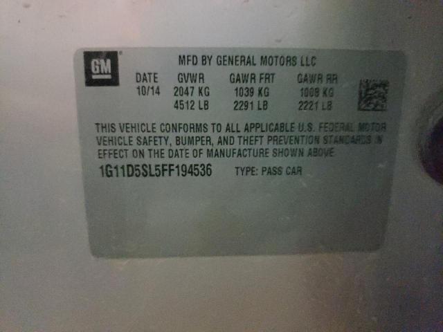Photo 10 from auction – 2015 CHEVROLET MALIBU 2LT with VIN 1G11D5SL5FF194536