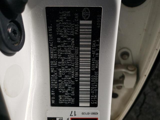 Photo 10 from auction – 2013 TOYOTA AVALON BAS with VIN 4T1BK1EB9DU071002