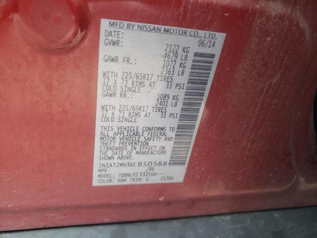 Photo 10 from auction – 2014 NISSAN ROGUE S with VIN 5N1AT2MV3EC850588