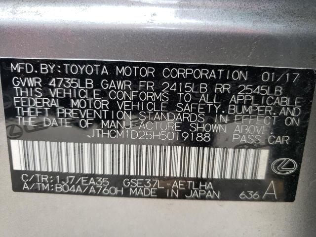 Photo 10 from auction – 2017 LEXUS IS 300 with VIN JTHCM1D25H5019188