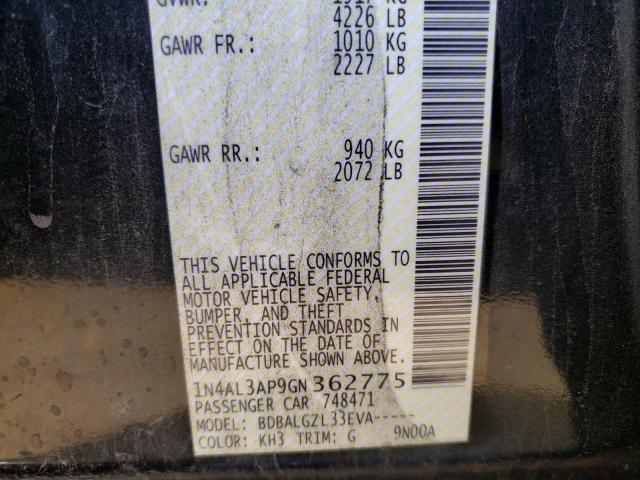 Photo 10 from auction – 2016 NISSAN ALTIMA 2.5 with VIN 1N4AL3AP9GN362775