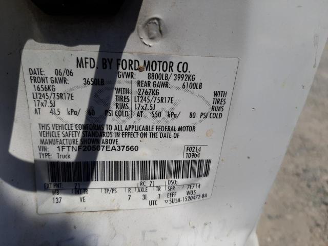 Photo 10 from auction – 2007 FORD F250 SUPER with VIN 1FTNF20507EA37560