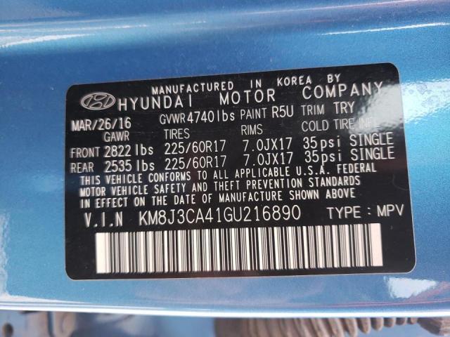 Photo 10 from auction – 2016 HYUNDAI TUCSON LIM with VIN KM8J3CA41GU216890