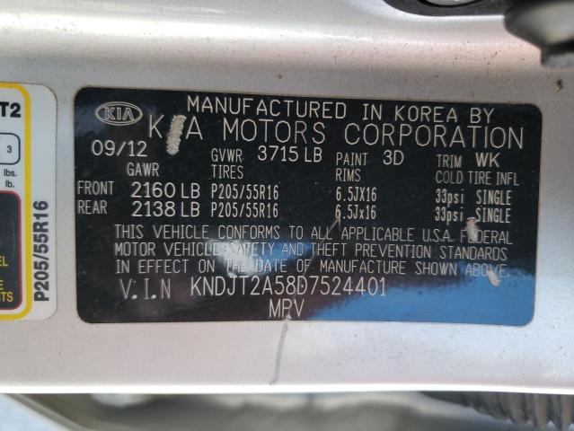 Photo 10 from auction – 2013 KIA SOUL with VIN KNDJT2A58D7524401