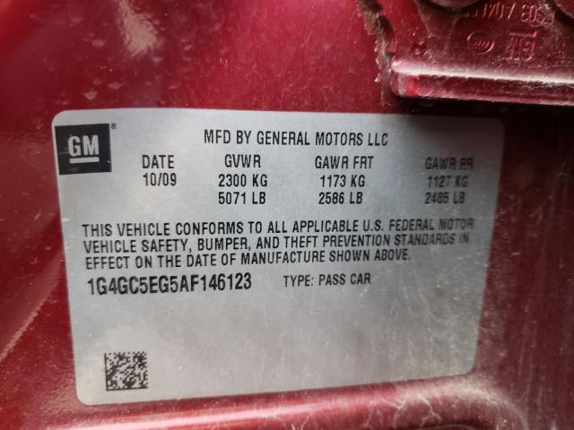 Photo 10 from auction – 2010 BUICK LACROSSE C with VIN 1G4GC5EG5AF146123