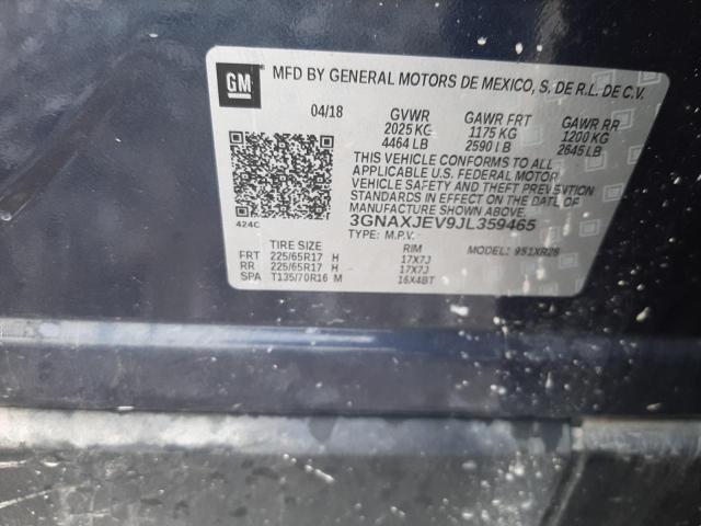 Photo 10 from auction – 2018 CHEVROLET EQUINOX LT with VIN 3GNAXJEV9JL359465