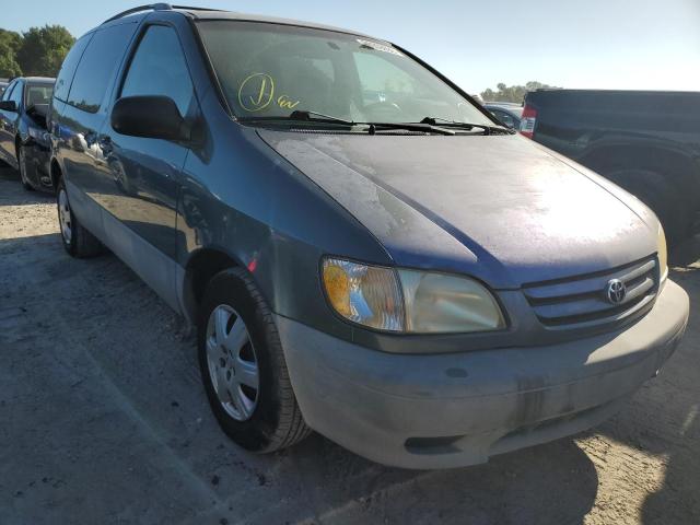 TOYOTA SIENNA LE 2002 with VIN 4T3ZF13C02U427324 - Photo from auction