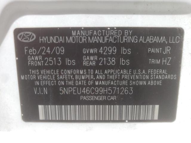 Photo 10 from auction – 2009 HYUNDAI SONATA SE with VIN 5NPEU46C99H571263