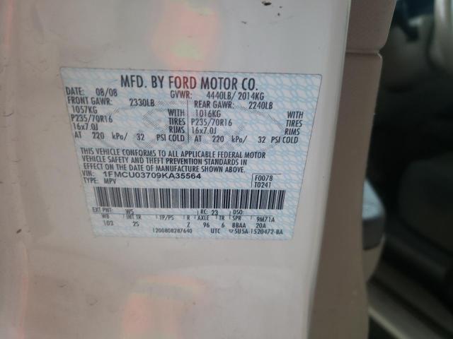 Photo 10 from auction – 2009 FORD ESCAPE XLT with VIN 1FMCU03709KA35564