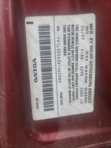 Photo 10 from auction – 1998 VOLVO S70 with VIN YV1LS5543W1445989