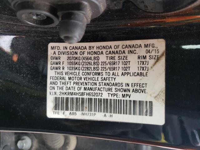 Photo 10 from auction – 2015 HONDA CR-V EX with VIN 2HKRM4H58FH652072