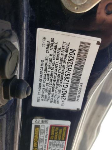 Photo 10 from auction – 2007 HONDA CIVIC EX with VIN 2HGFG12857H528204