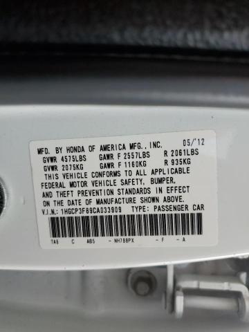 Photo 10 from auction – 2012 HONDA ACCORD EXL with VIN 1HGCP3F89CA033909