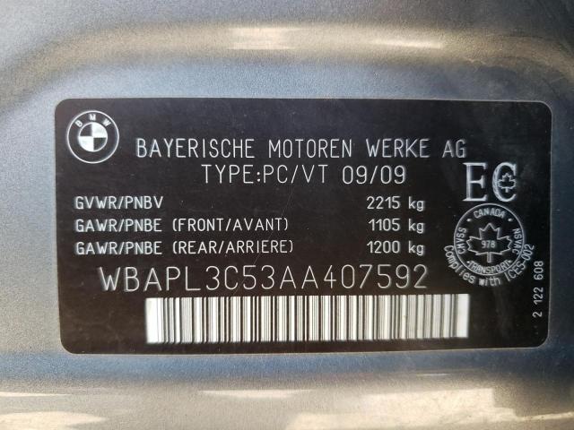 Photo 10 from auction – 2010 BMW 335 XI with VIN WBAPL3C53AA407592