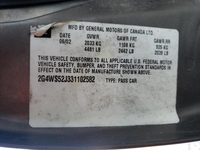 Photo 10 from auction – 2003 BUICK CENTURY with VIN 2G4WS52J331102582