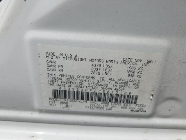 Photo 10 from auction – 2012 MITSUBISHI GALANT with VIN 4A32B3FF2CE013109