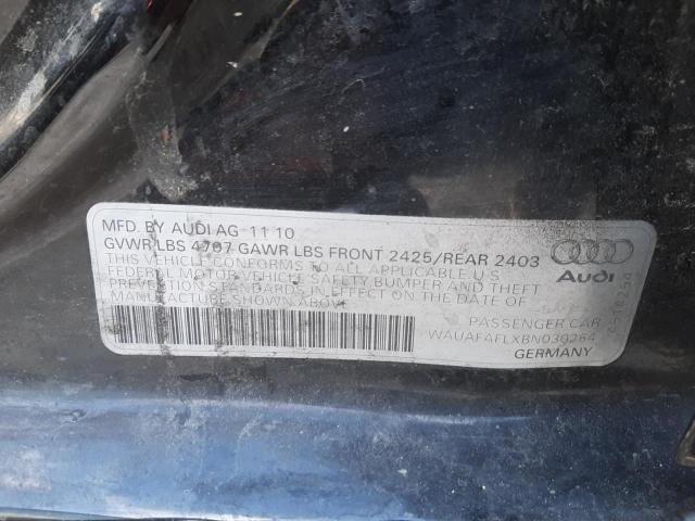 Photo 10 from auction – 2011 AUDI A4 PREMIUM with VIN WAUAFAFLXBN030264