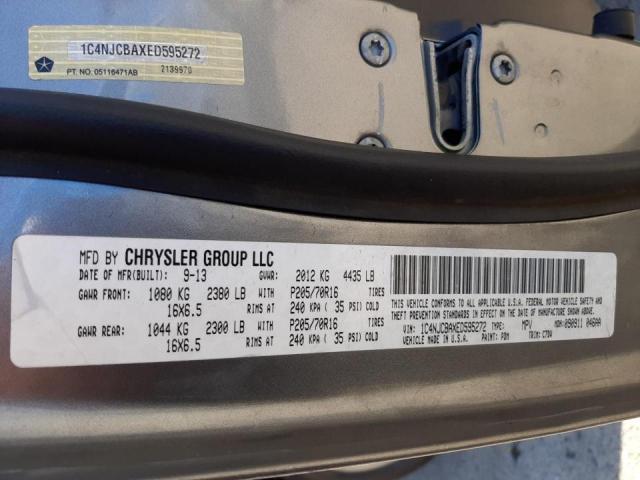 Photo 10 from auction – 2014 JEEP COMPASS SP with VIN 1C4NJCBAXED595272