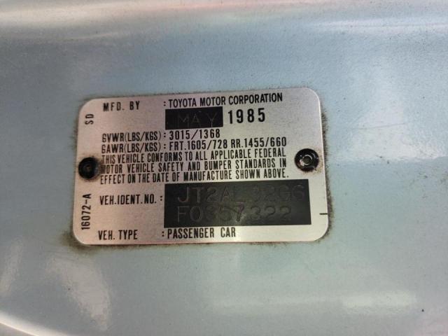 Photo 10 from auction – 1985 TOYOTA TERCEL with VIN JT2AL32G6F0357322