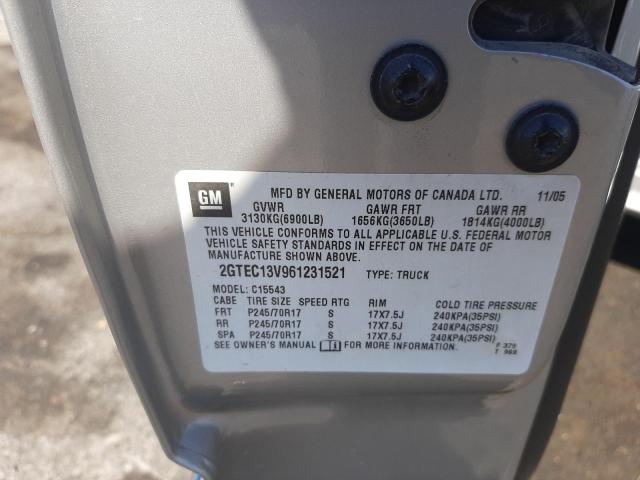 Photo 10 from auction – 2006 GMC NEW SIERRA with VIN 2GTEC13V961231521