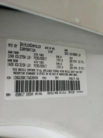 Photo 10 from auction – 2007 DODGE NITRO SLT with VIN 1D8GU58K17W639454