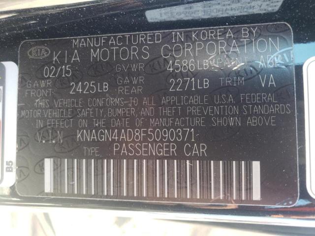 Photo 10 from auction – 2015 KIA OPTIMA HYB with VIN KNAGN4AD8F5090371