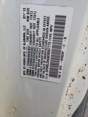 Photo 10 from auction – 2014 HONDA ODYSSEY EX with VIN 5FNRL5H68EB007775