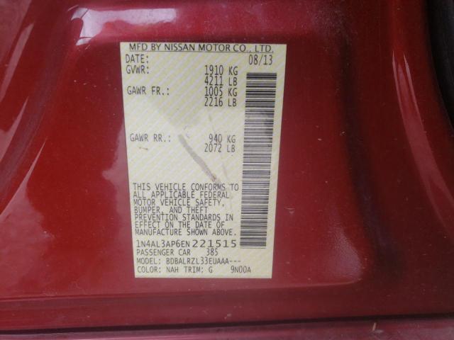 Photo 10 from auction – 2014 NISSAN ALTIMA 2.5 with VIN 1N4AL3AP6EN221515